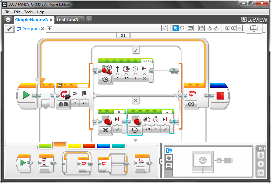 Programming lego hot sale ev3